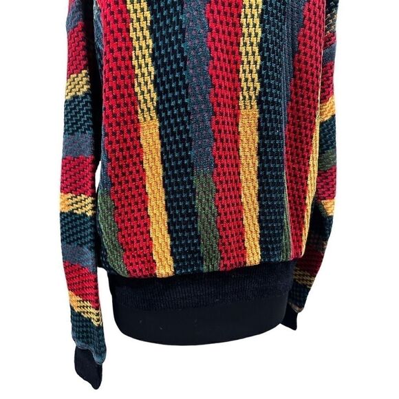 Vintage Tundra Canada Coogi Style 3D Knit Sweater Multicolor Cosby 90s Large - Picture 9 of 15
